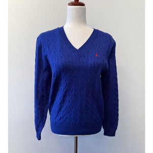 Polo by Ralph Lauren Blue V-Neck Sweater